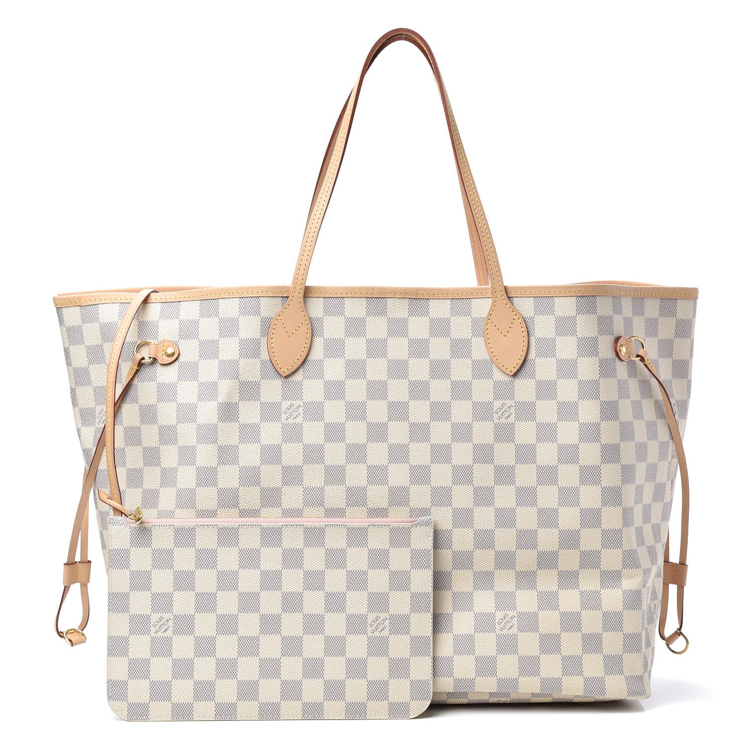 Louis Vuitton Damier Azur Neo Neverfull GM Rose Ballerine 1 of 9