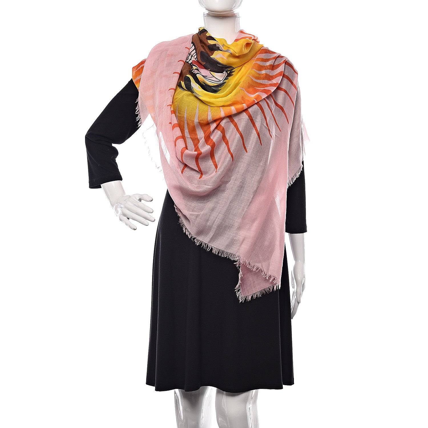 Gucci Modal Silk Black Sun Shawl Roseate Grey 2 of 5