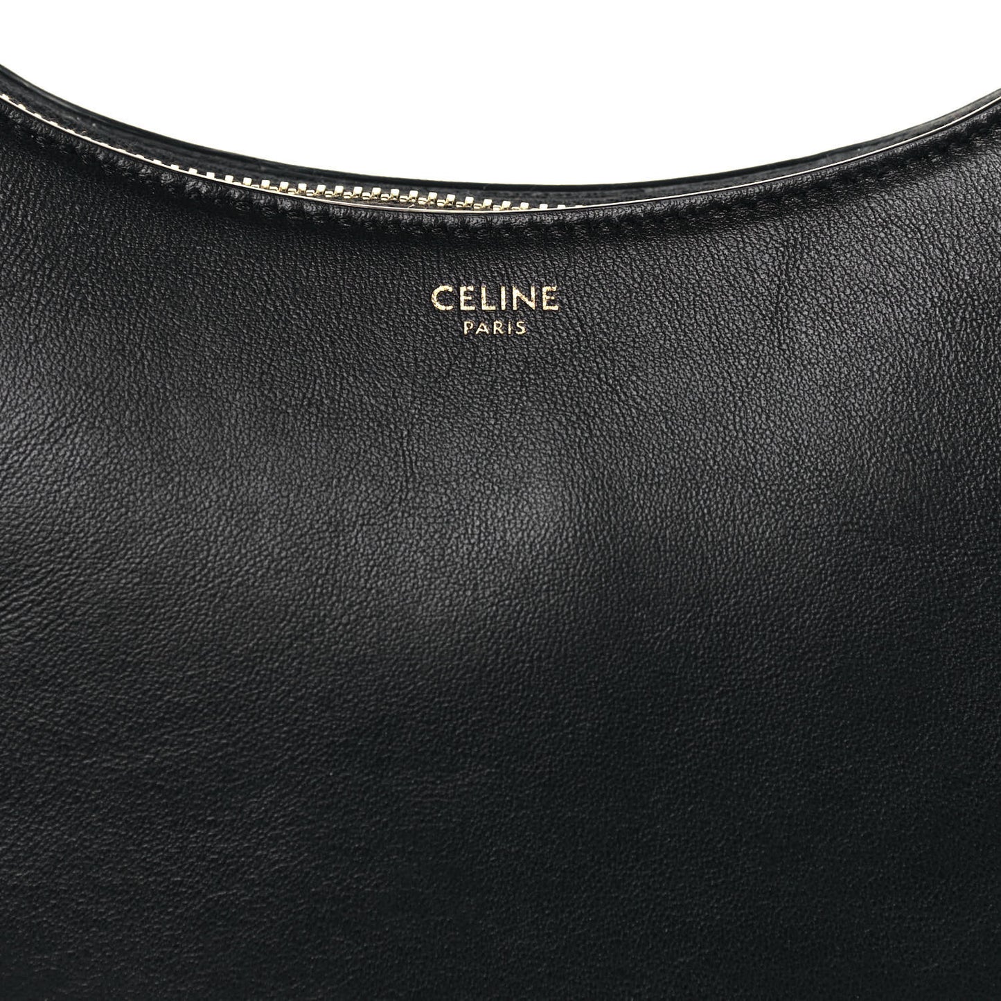 Smooth Calfskin Medium Strap Ava Shoulder Bag Black Tan