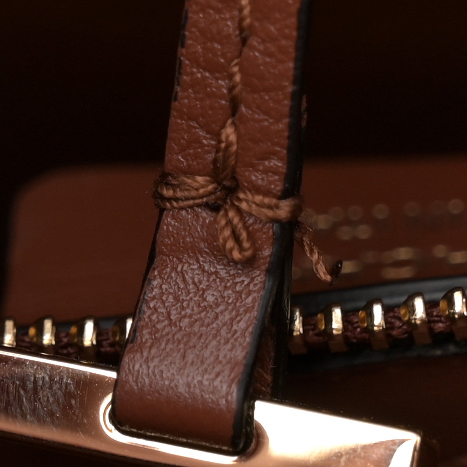 Salvatore Ferragamo Calfskin Braided Medium Hug Bag Cognac 11 of 12