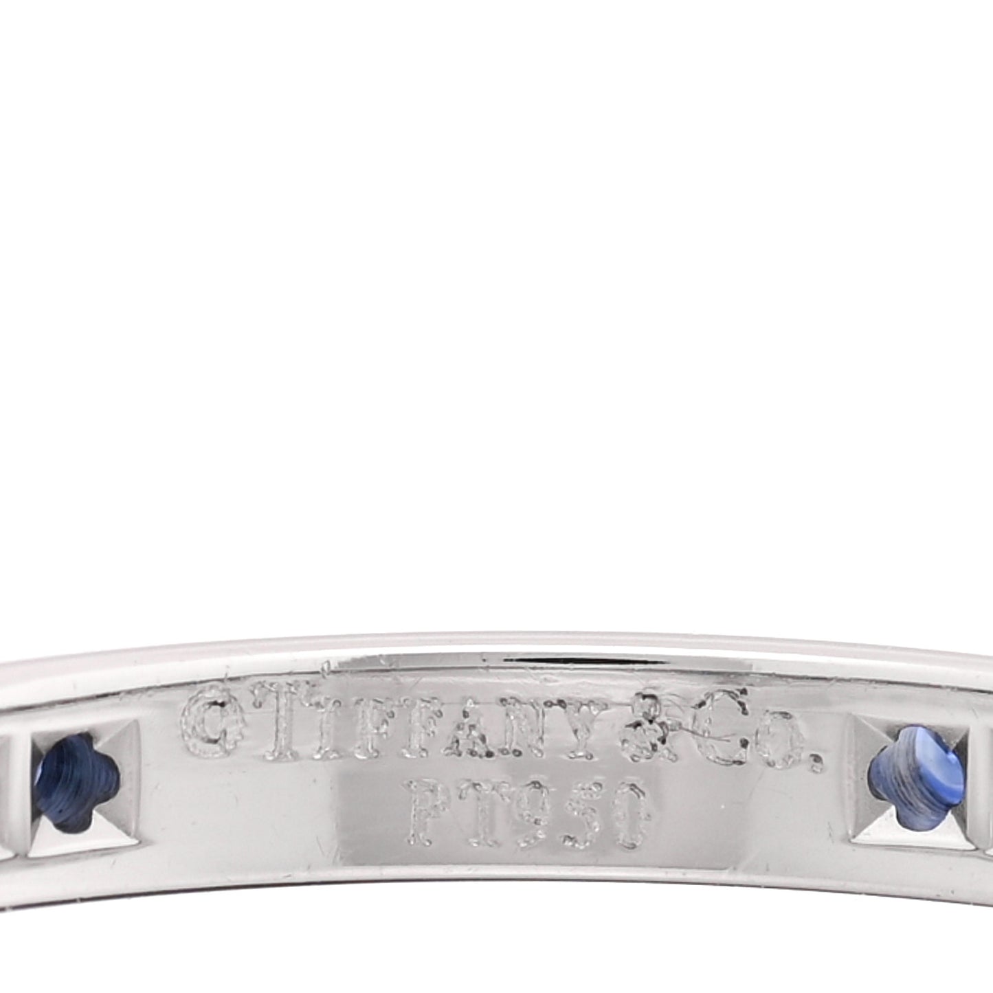 Platinum Diamond Blue Sapphire Legacy Eternity Band Ring 51 5.75