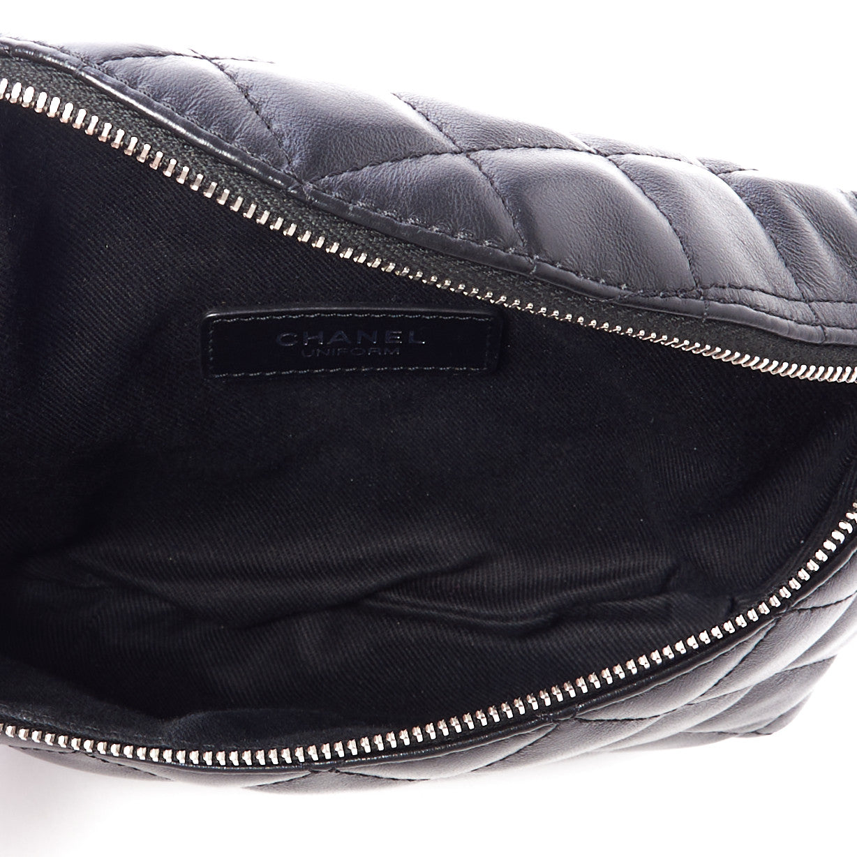 Chanel Calfskin Quilted Waist Belt Bag Black 8 of 10