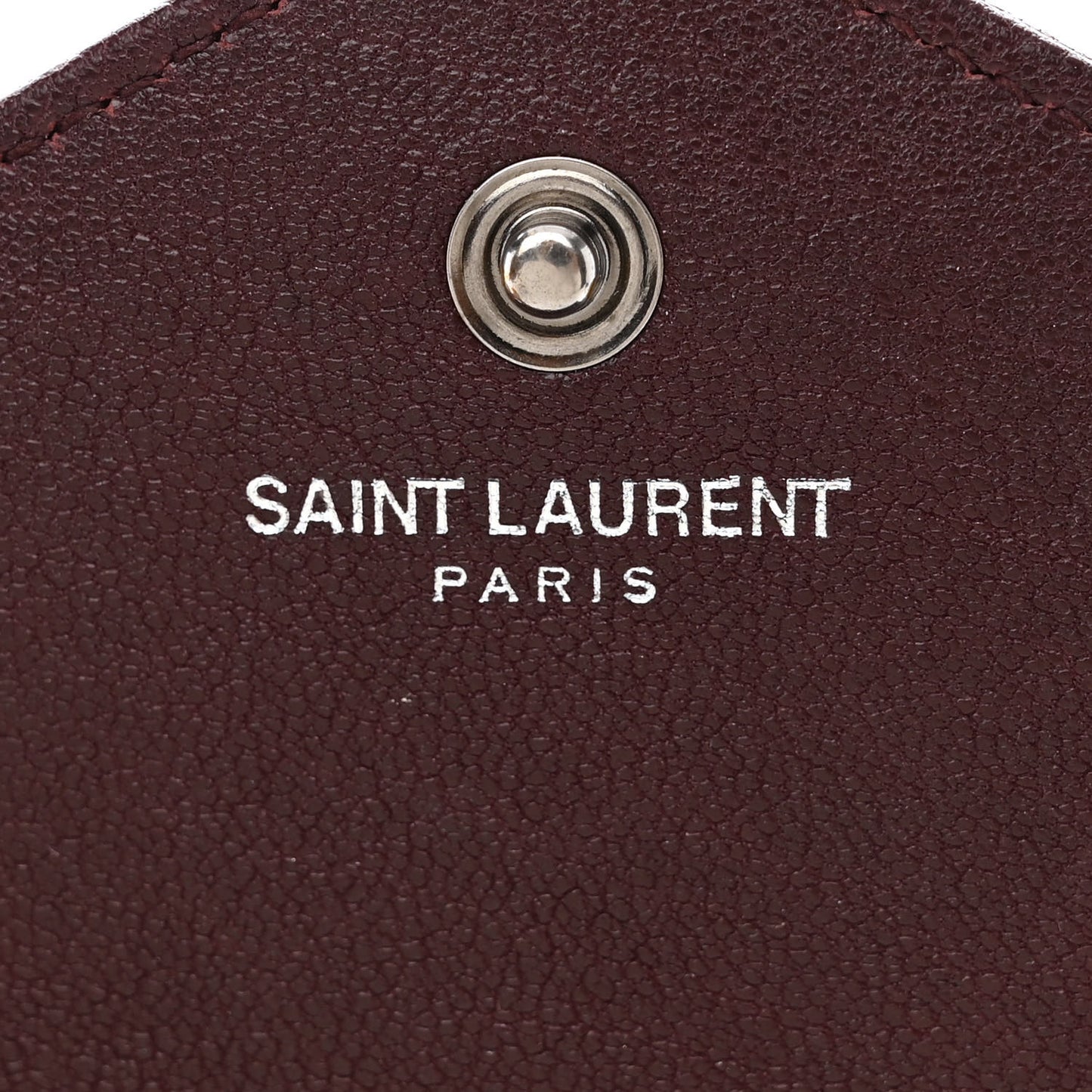 Sheepskin Tri-Quilt Monogram Envelope Chain Wallet Burgundy