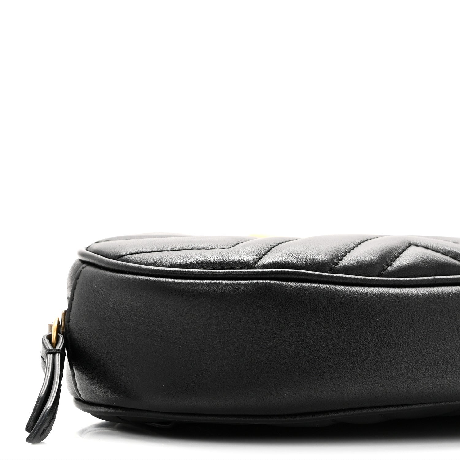 Gucci Calfskin Matelasse GG Marmont Belt Bag 85 34 Black 10 of 12