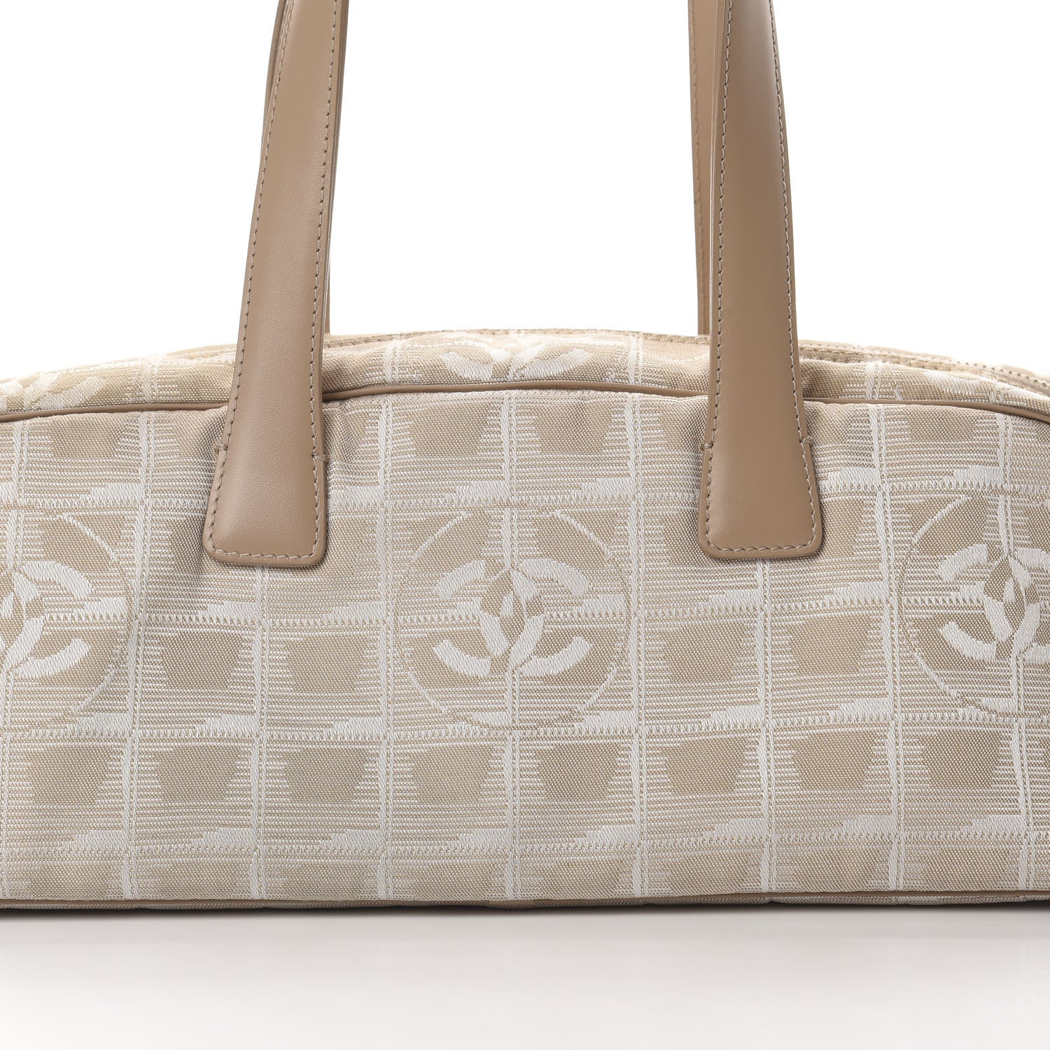 Chanel Nylon Travel Bowler Beige 8 of 14