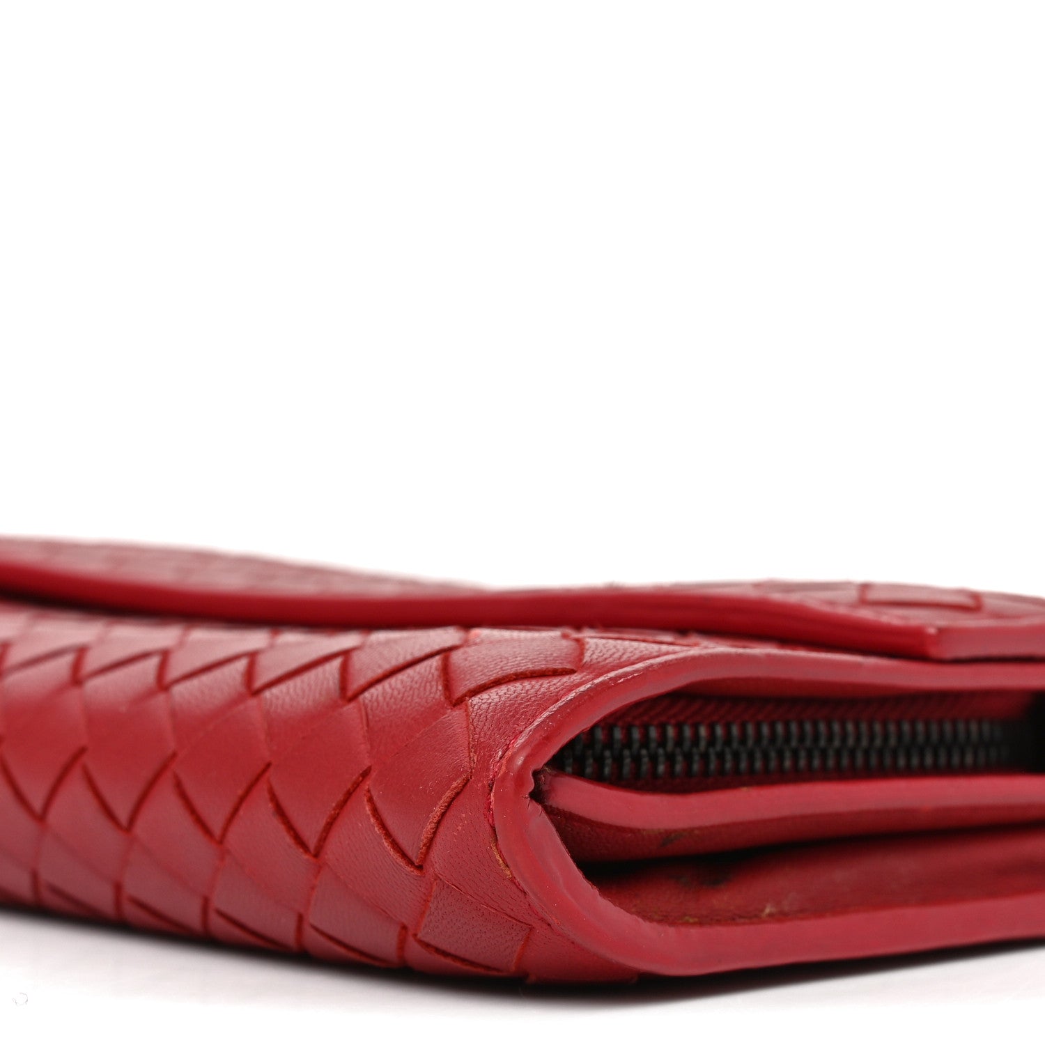 Bottega Veneta Nappa Intrecciato Continental Flap Wallet Cassis 10 of 10
