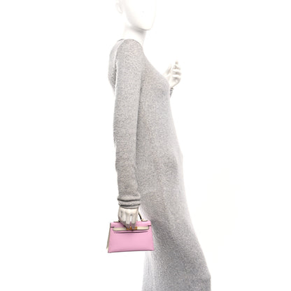 Hermes Epsom Horseshoe Mini Kelly Sellier 20 Mauve Sylvestre Craie 2 of 16