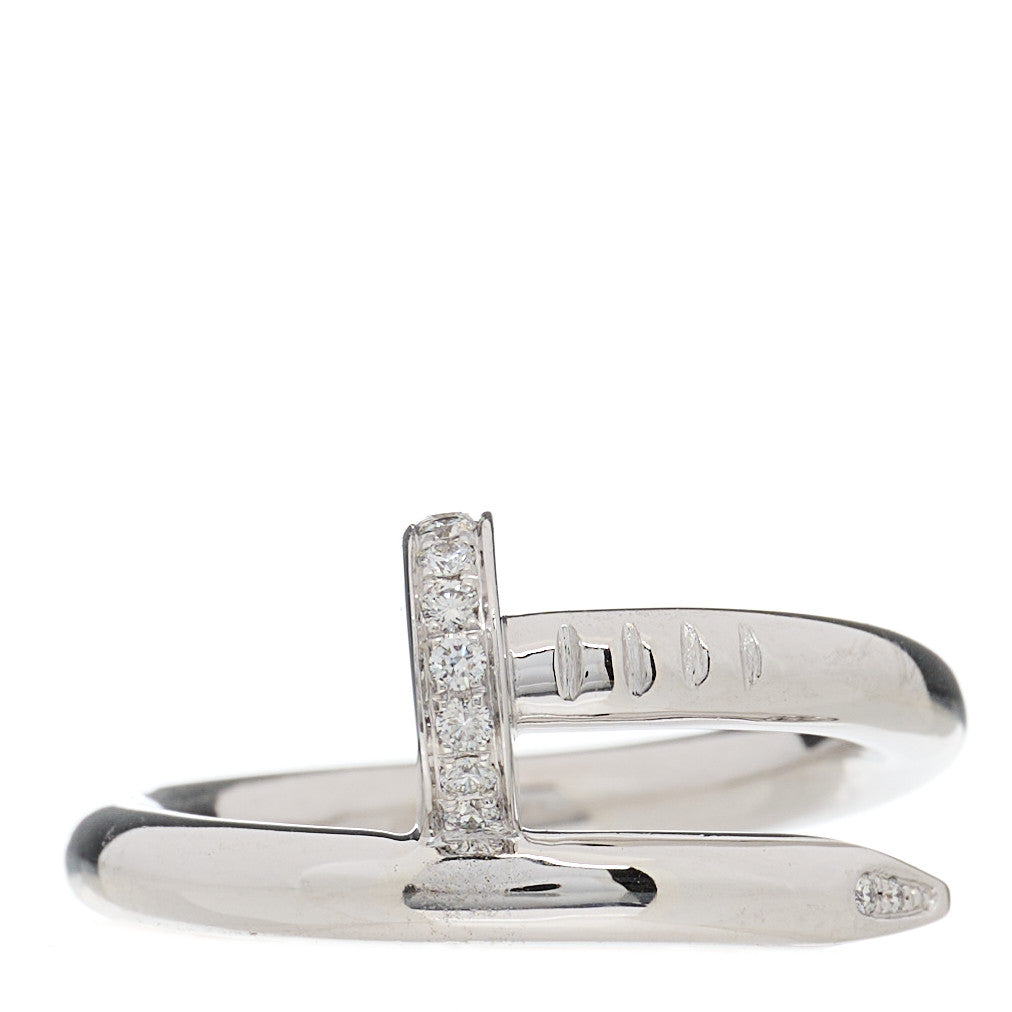 18K White Gold Diamond Juste Un Clou Ring 50 5.25