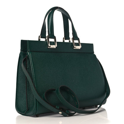 Gucci Grainy Calfskin Small Zumi Top Handle Bag Vintage Green 3 of 9