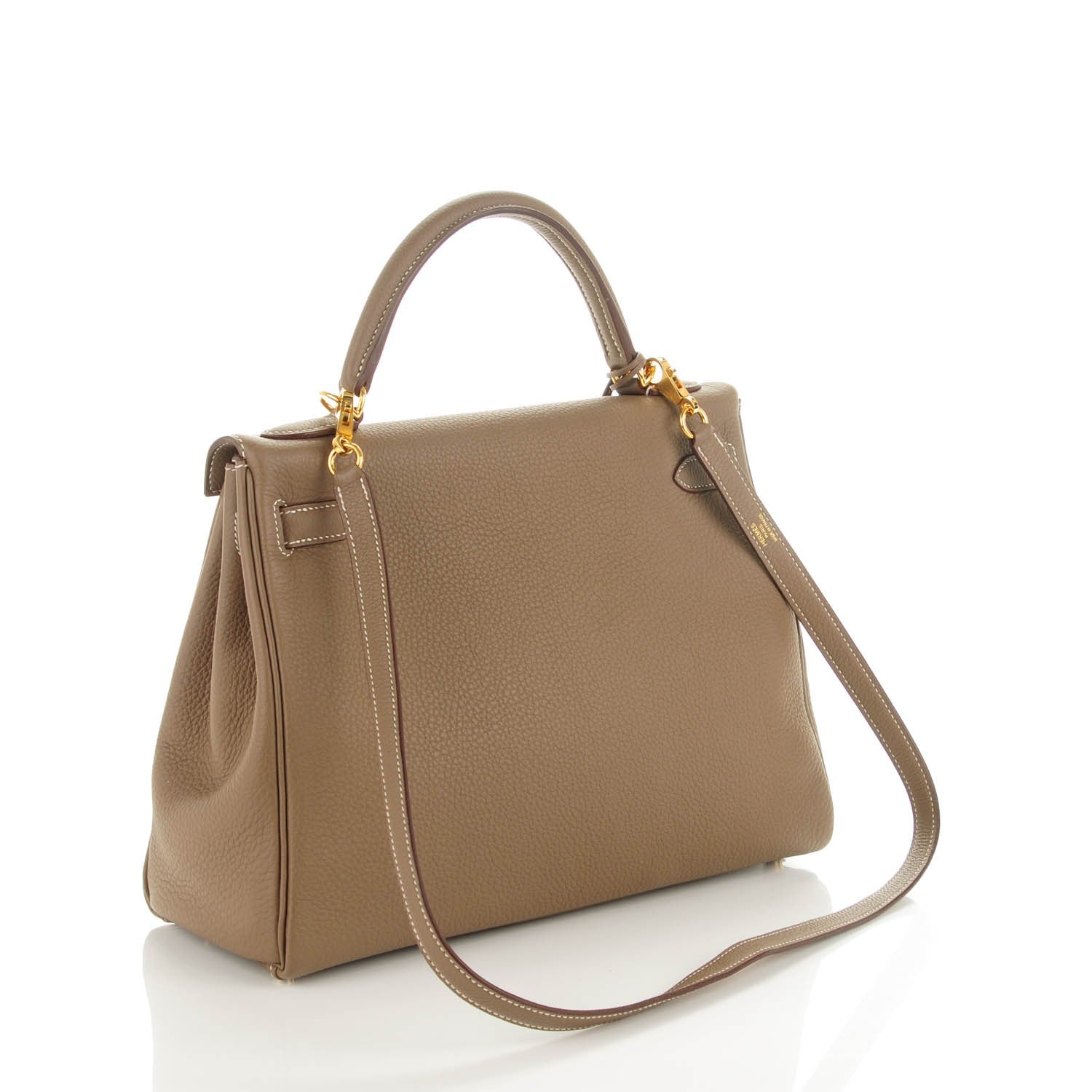 Hermes Togo Kelly Retourne 32 Etoupe 3 of 22