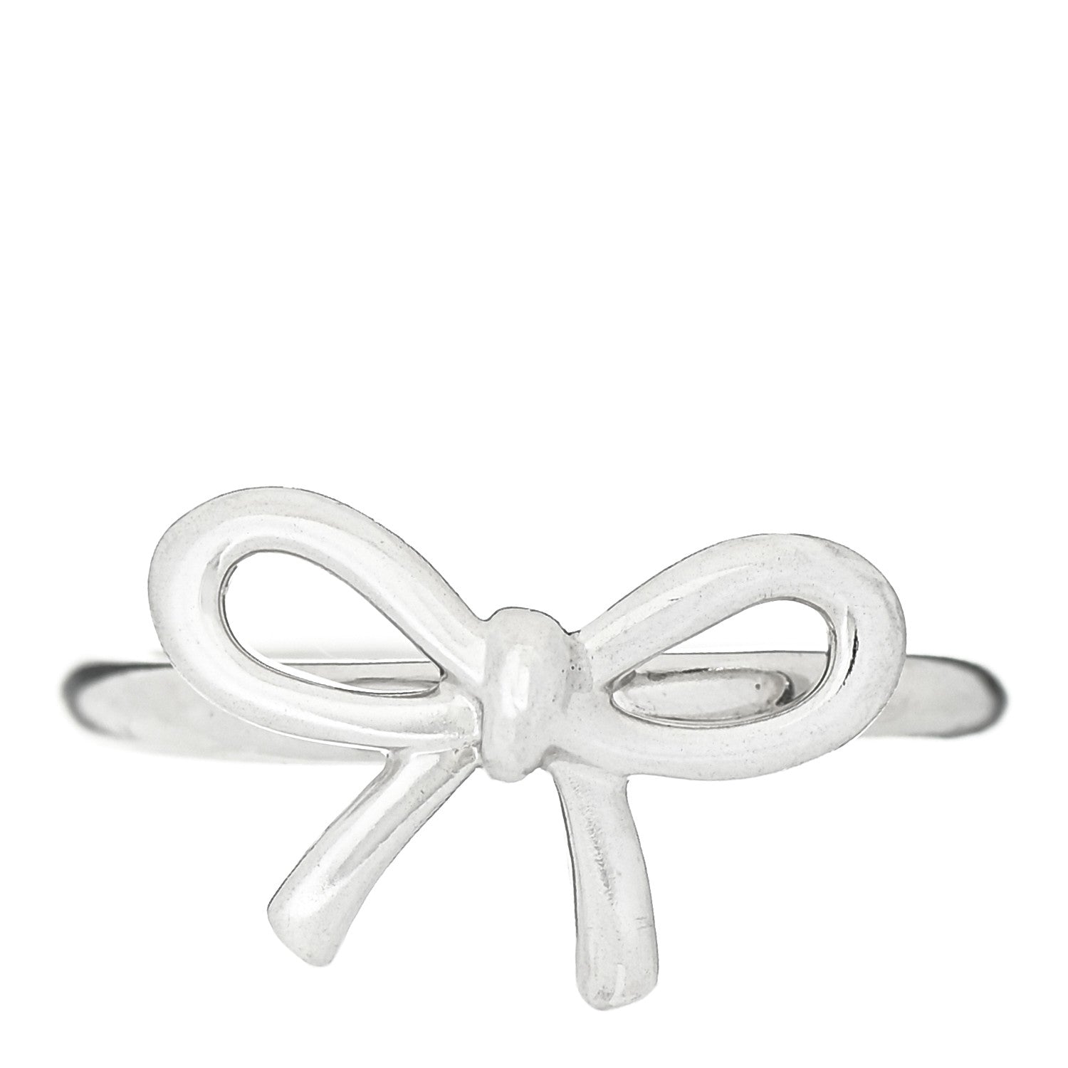 Tiffany Sterling Silver Bow Ring 53 6.25 1 of 4
