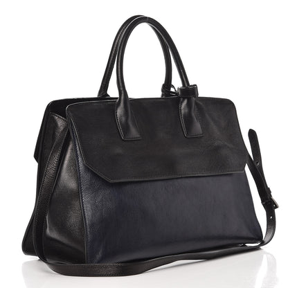 Prada Glace Calf Tote Bag Baltico Nero Black 4 of 12