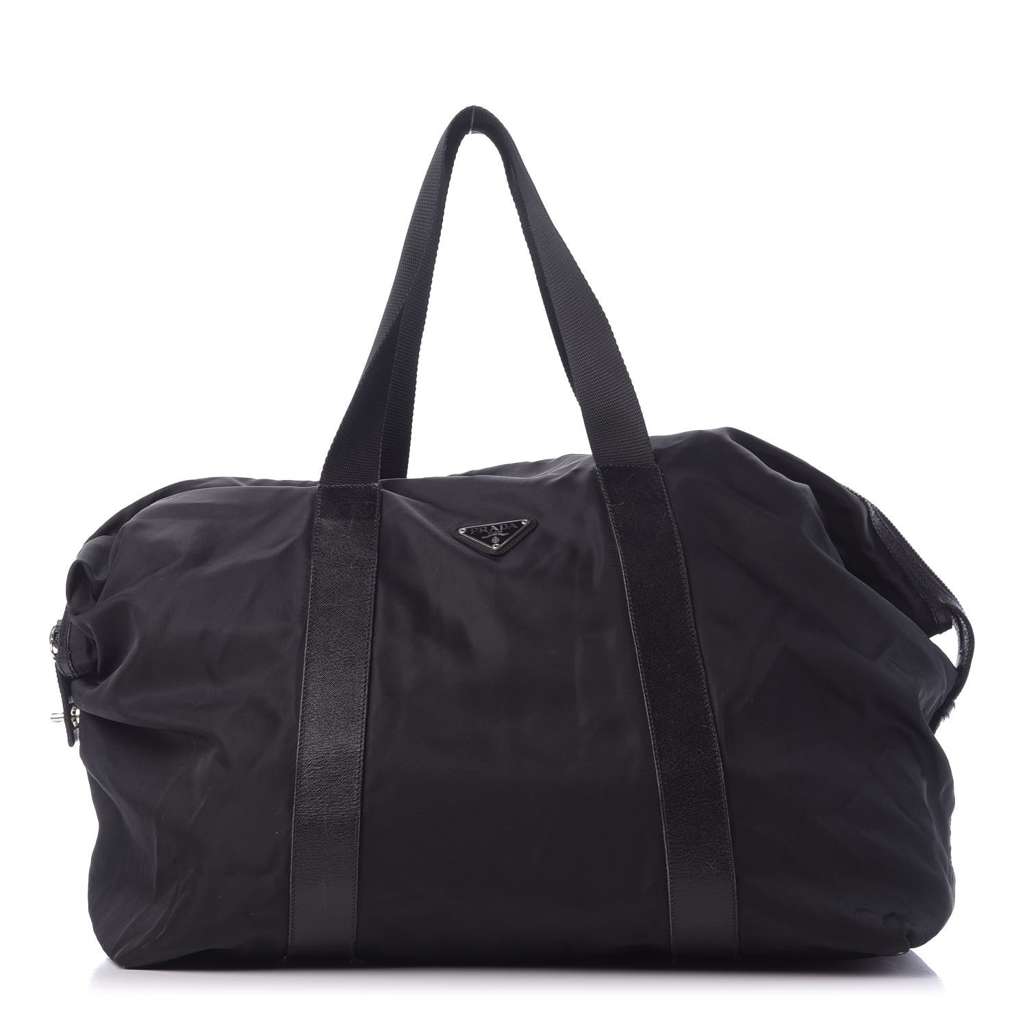 Prada Tessuto Nylon Saffiano Carry On Travel Bag Black 1 of 14