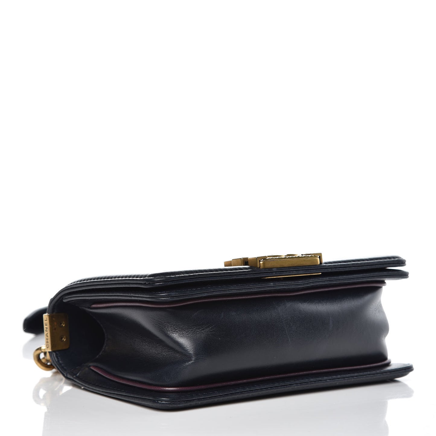 Calfskin Embossed Small Paris Salzburg Boy Flap Navy