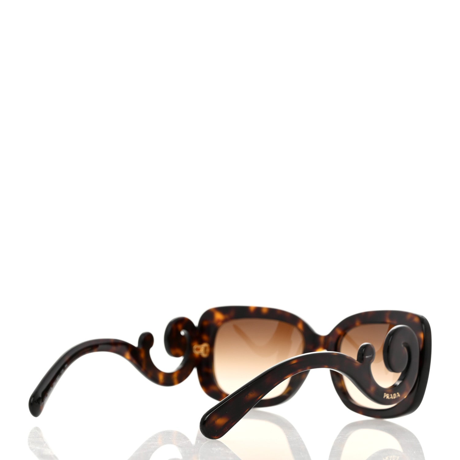 Prada Acetate Baroque Sunglasses SPR 27O Tortoise 4 of 8