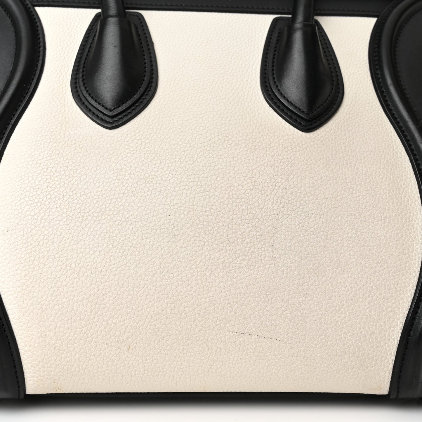 Baby Grained Calfskin Nubuck Micro Tri-Color Luggage White