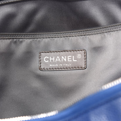 Chanel Caviar Quilted XXL Grand Shopping Tote GST Navy Blue 8 of 11