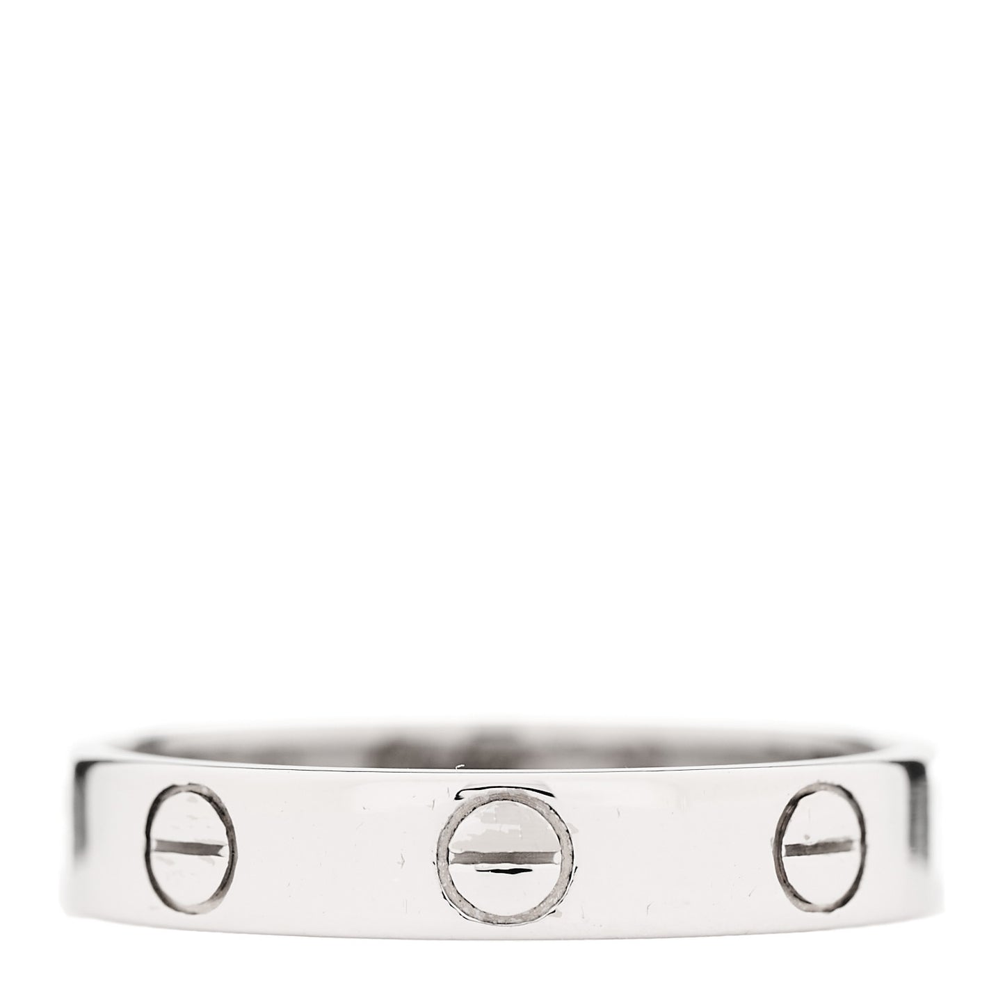 18K White Gold 3.5mm LOVE Wedding Band Ring 52 6