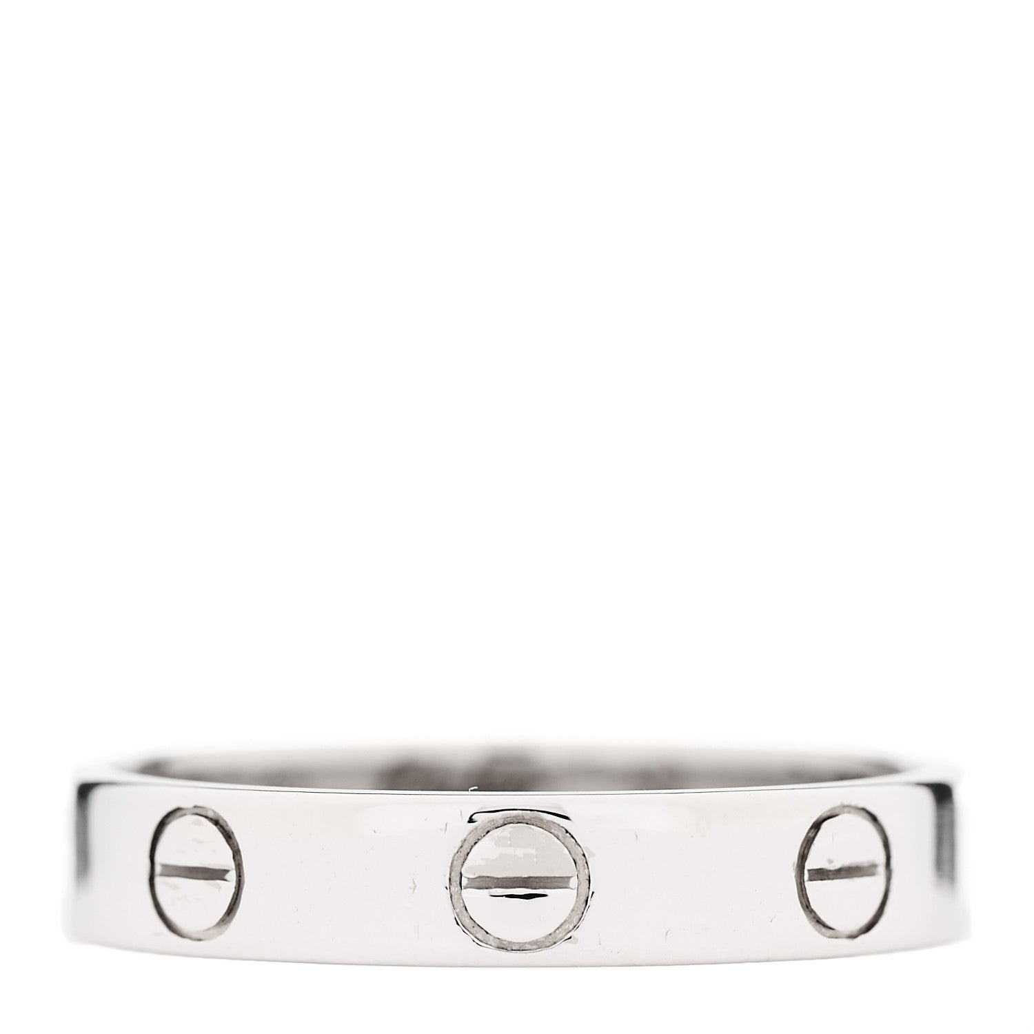 Cartier 18K White Gold 3.5mm LOVE Wedding Band Ring 52 6 1 of 4