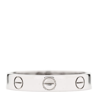 Cartier 18K White Gold 3.5mm LOVE Wedding Band Ring 52 6 1 of 4