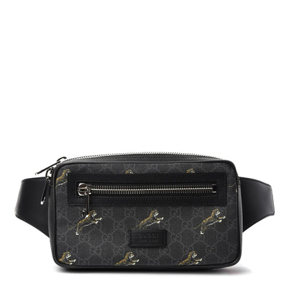 Gucci Soft GG Supreme Monogram Tigers Belt Bag Black Multicolor 1 of 11