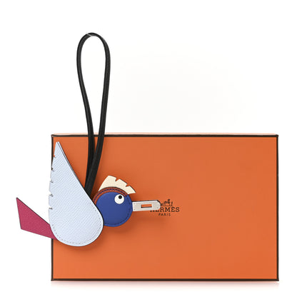 Hermes Epsom Swift Chevre Mysore Birdy Bag Charm Bleu Brume Rose Mexico Bleu Royal Cuivre Nata Black 5 of 5