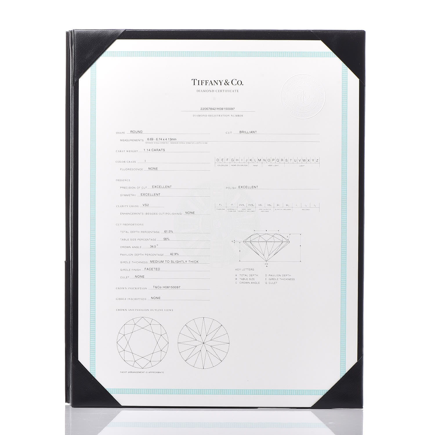 Tiffany Platinum Diamond 1.14ct Solitaire Pendant Necklace 10 of 10