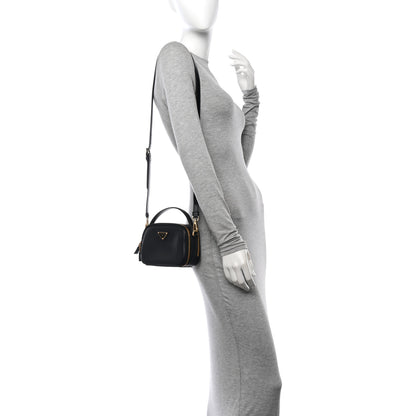 Prada Soft Calfskin Odette Crossbody Black 2 of 13