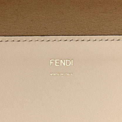 Fendi Vitello King Plexiglass Logo Embossed Large Fendi Sunshine Shopper Tote White Ice 6 of 17