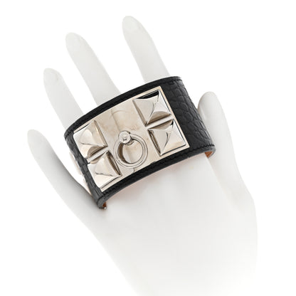 Hermes Matte Alligator Collier De Chien CDC Bracelet S Black 2 of 8