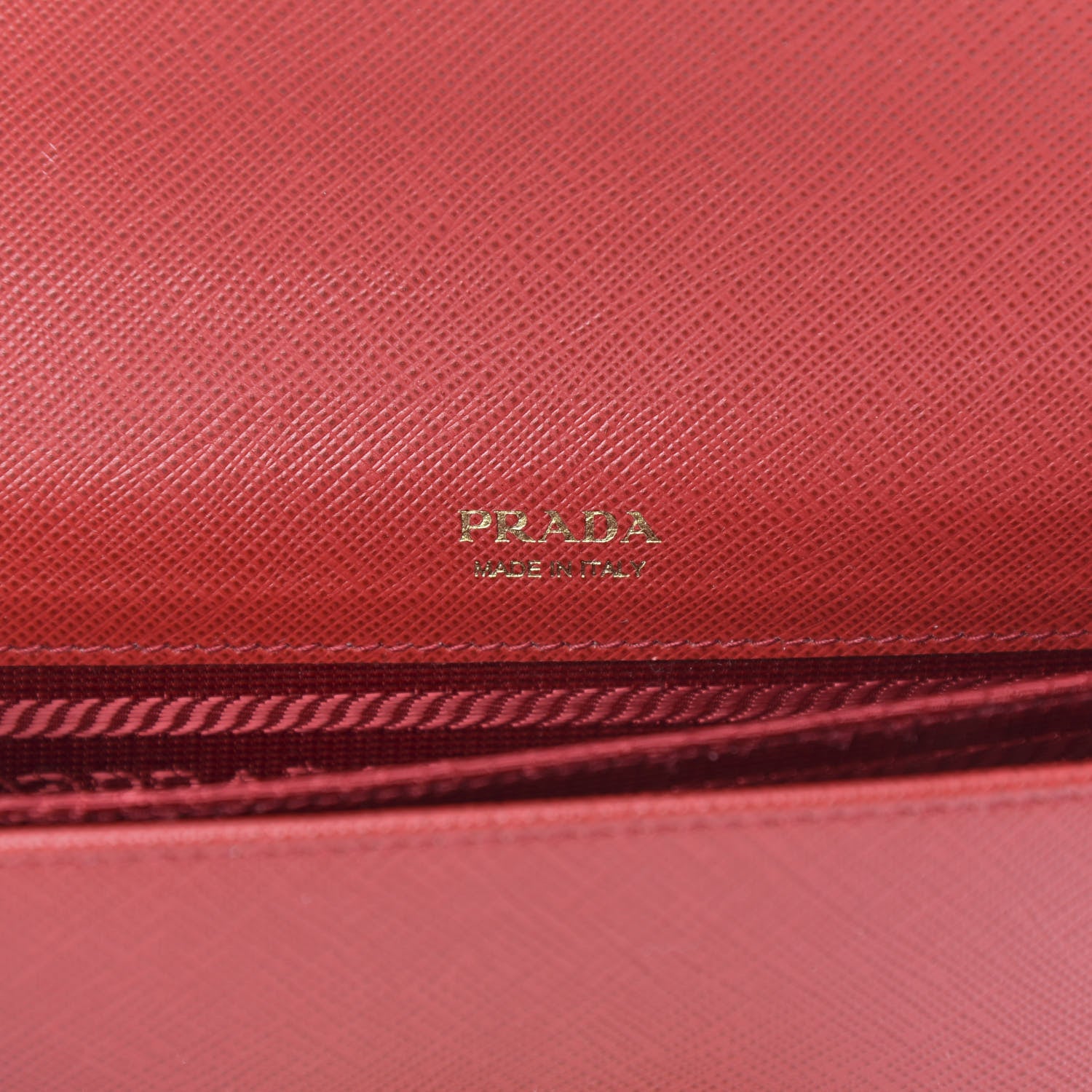 Prada Saffiano Heart Lock Crossbody Bag Fuoco 6 of 10