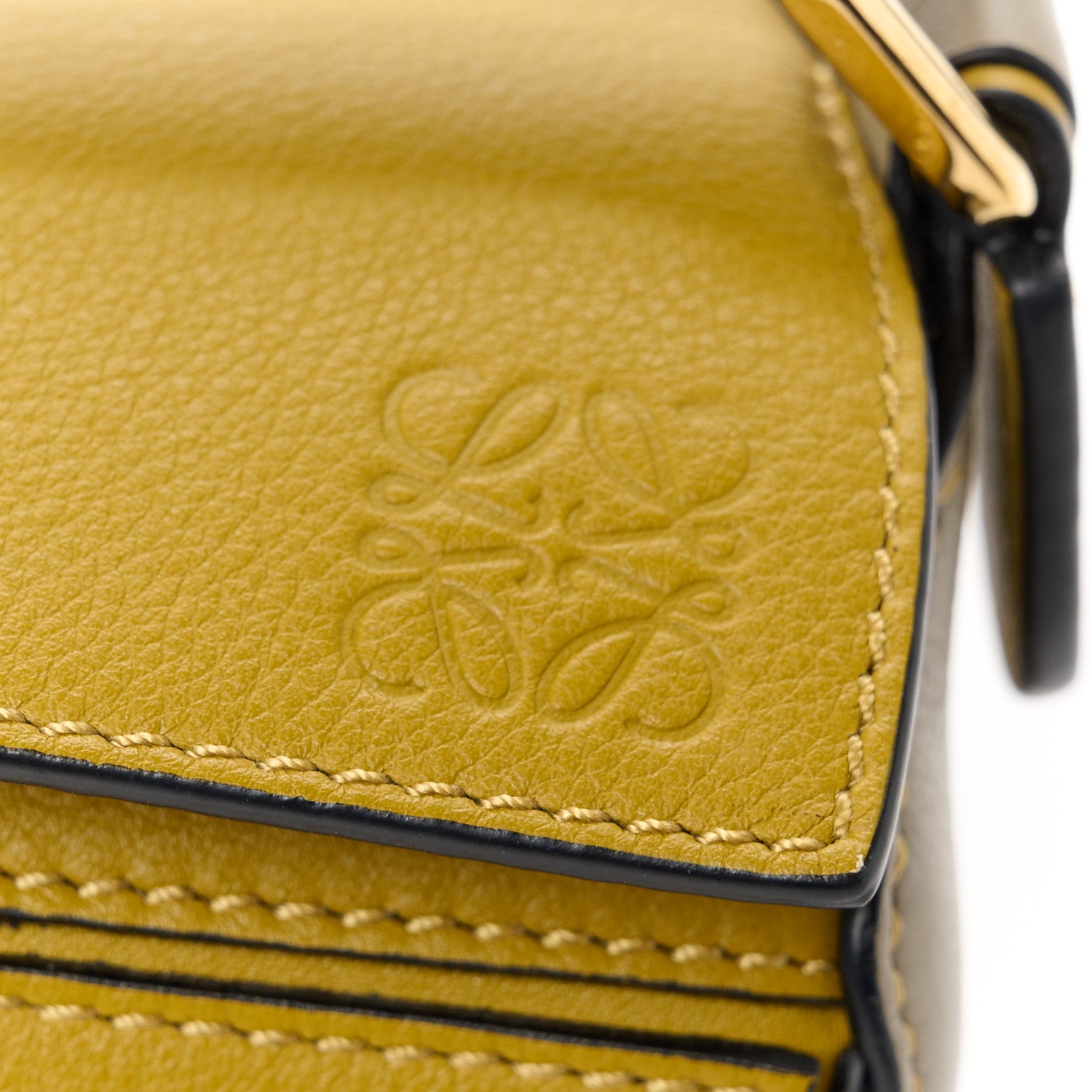 Loewe Calfskin Mini Puzzle Bag Ochre 8 of 11