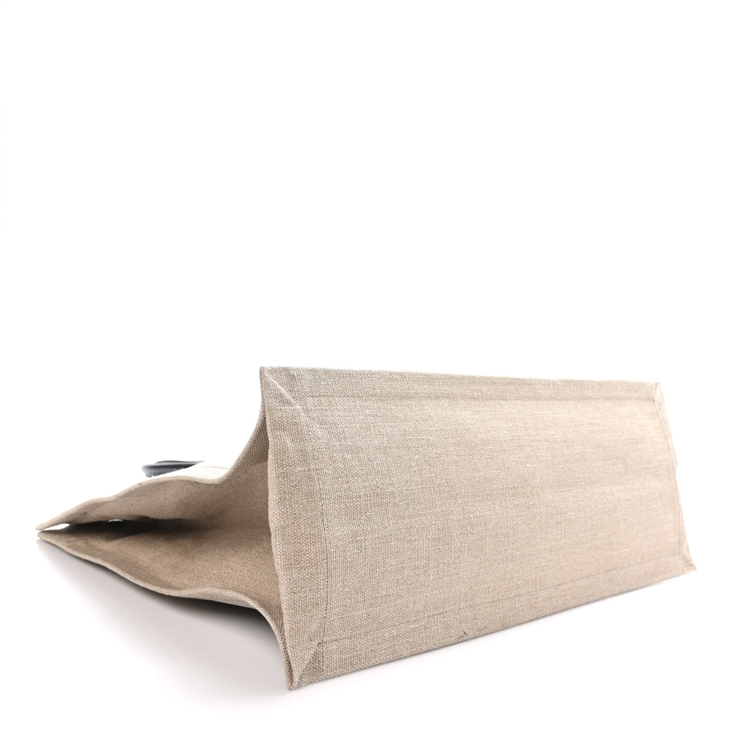 Saint Laurent Linen Calfskin Rive Gauche Tote Optic White 4 of 10