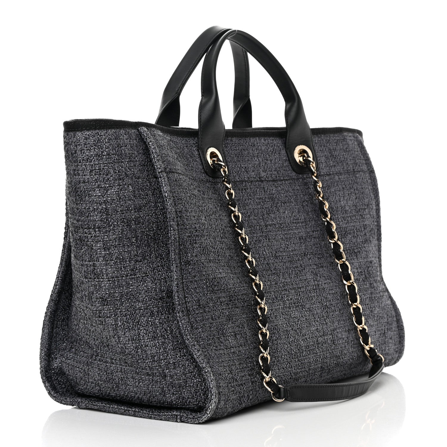 Chanel Lurex Boucle Medium Deauville Tote Black 3 of 11