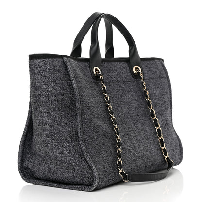 Chanel Lurex Boucle Medium Deauville Tote Black 3 of 11