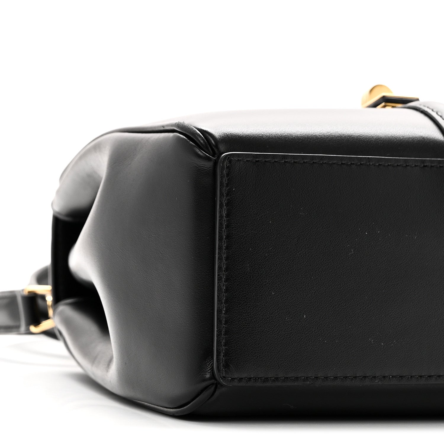 Celine Satinated Calfskin Mini 16 Top Handle Bag Black 8 of 9