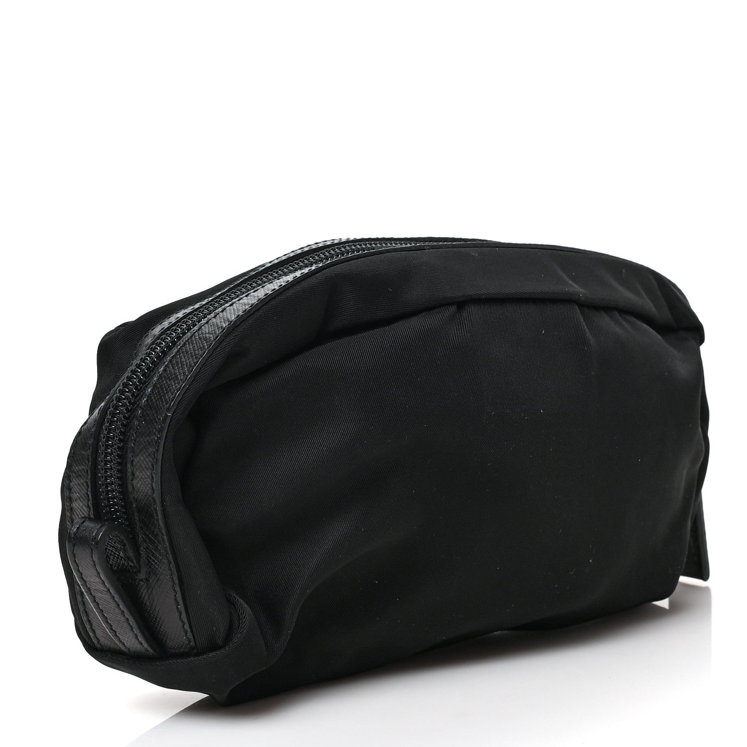 Prada Tessuto Nylon Saffiano Pouch Black 3 of 6