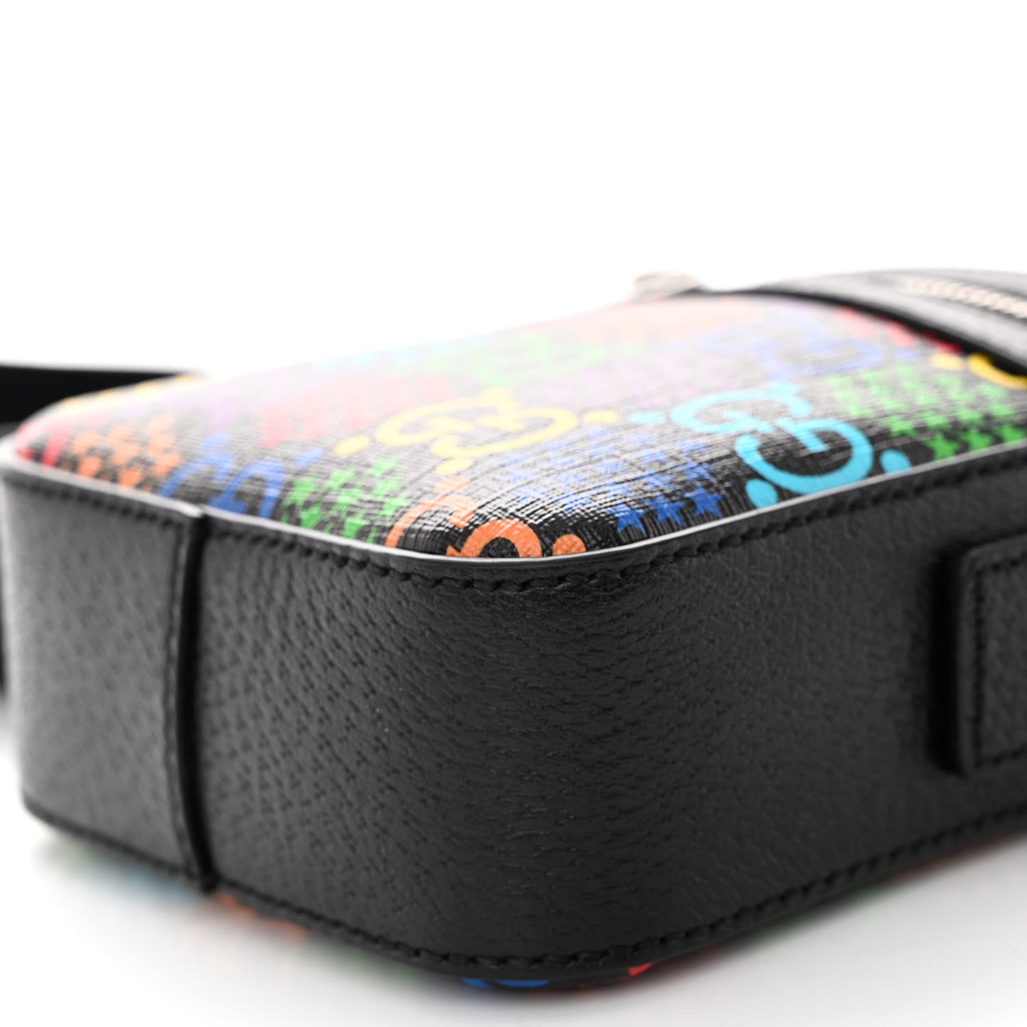 GG Supreme Monogram Psychedelic Messenger Bag Black