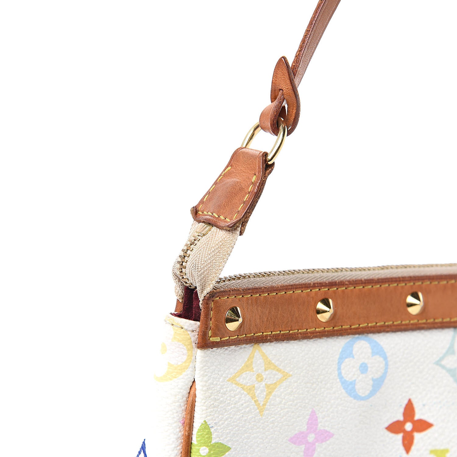 Louis Vuitton Monogram Multicolor Pochette Accessories White 13 of 15