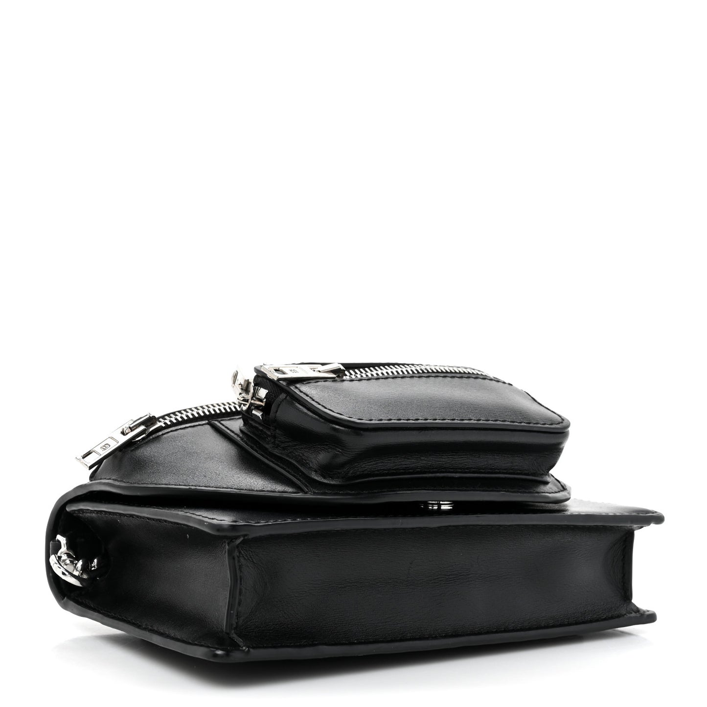 Lambskin Attica Chain Crossbody Bag Black