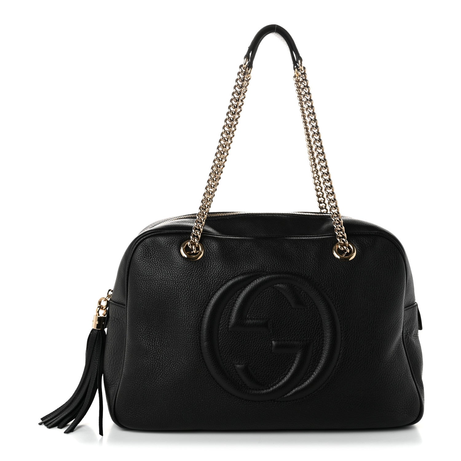 Gucci Pebbled Calfskin Medium Soho Bowler Black 1 of 10