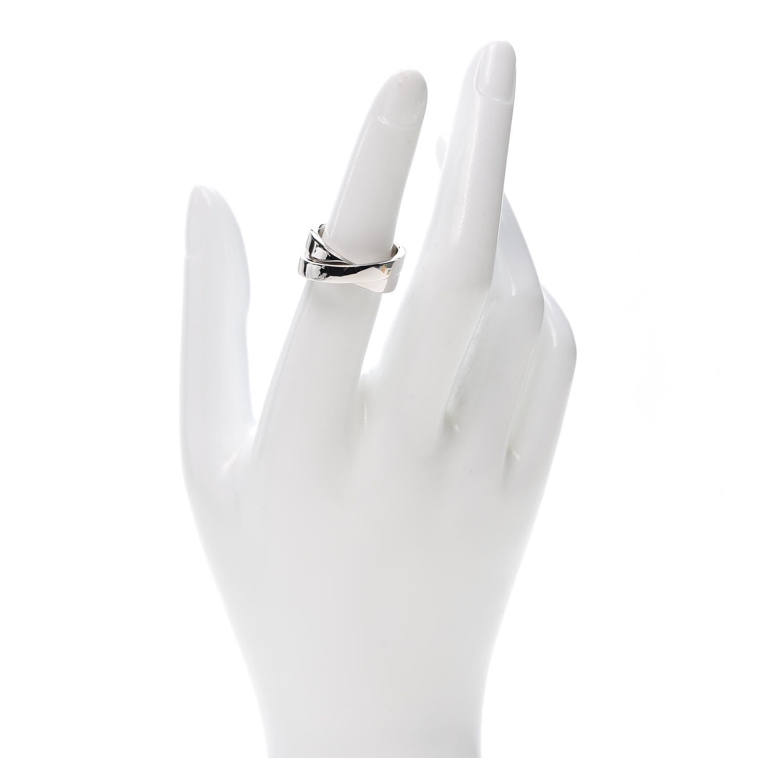Cartier 18K White Gold 9mm Paris Nouvelle Vague Ring 52 6 2 of 4