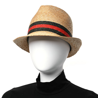 Gucci Abaca Straw Web Fedora Hat XL 2 of 13