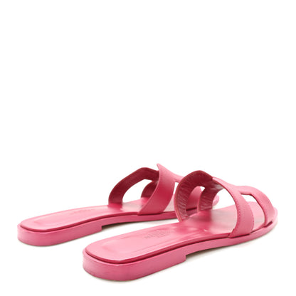 Hermes Epsom Oran Sandals 36 Rose FRAMBOISE 5 of 9