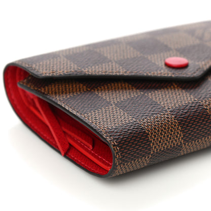 Louis Vuitton Damier Ebene Victorine Wallet Red 8 of 12