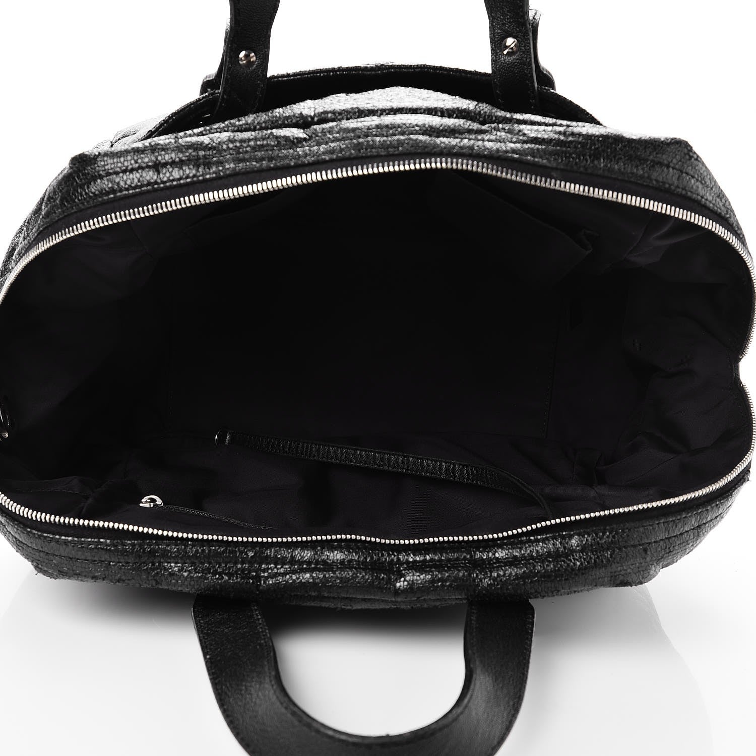 Chanel Coated Canvas Paris Biarritz Satchel Black 5 of 12