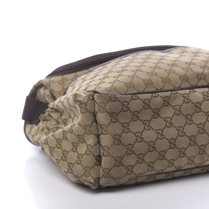 Gucci Monogram Natural Pigskin Large Diaper Bag Beige Ebony Cocoa Dark Chocolate 17 of 23
