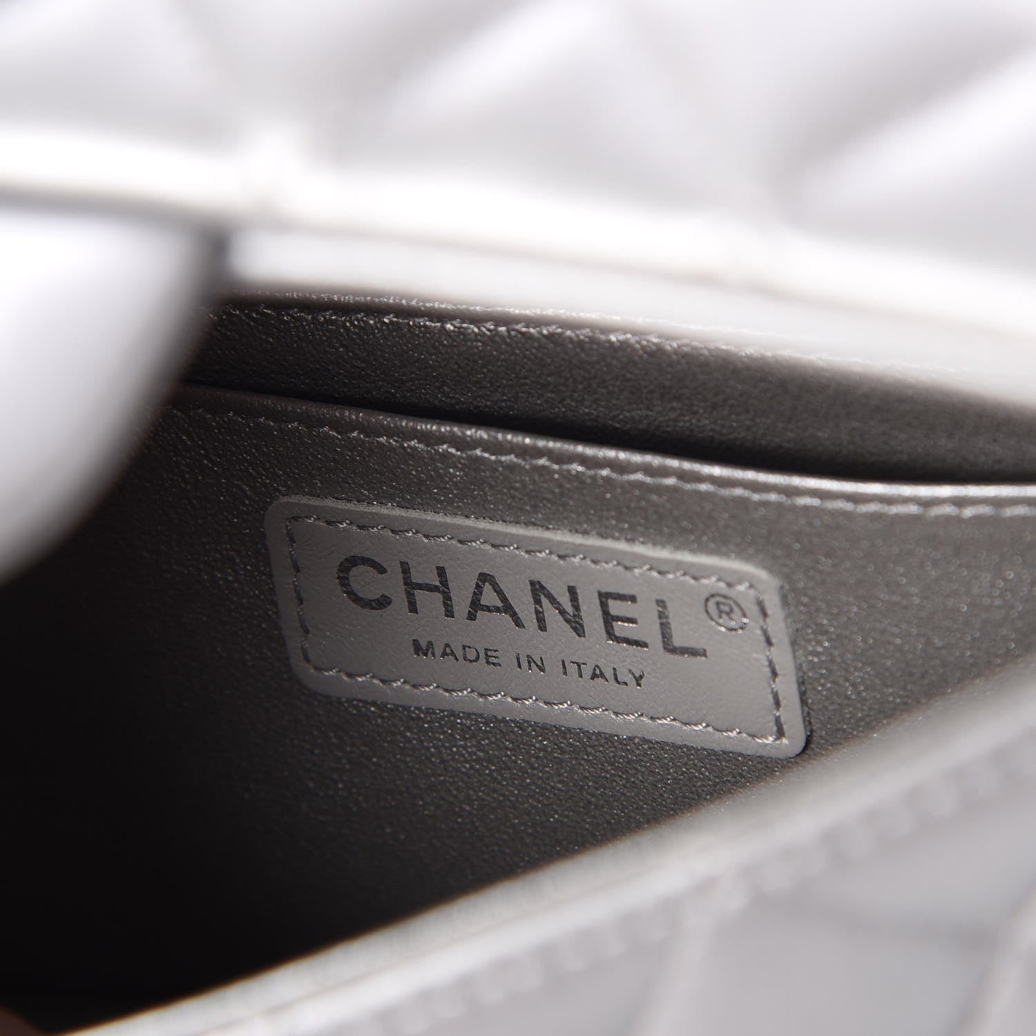 Chanel Metallic Lambskin Quilted Mini Rectangular Flap Silver 6 of 8