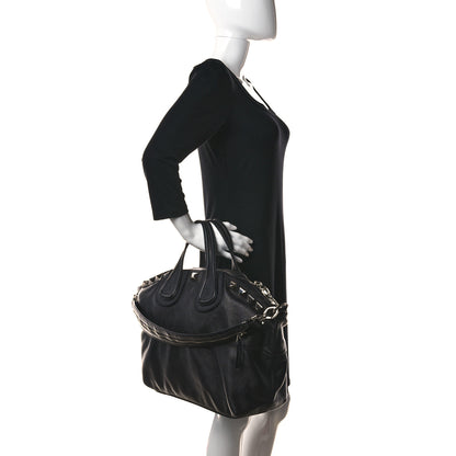 Givenchy Waxy Grained Calfskin Studded Medium Nightingale Black 2 of 12