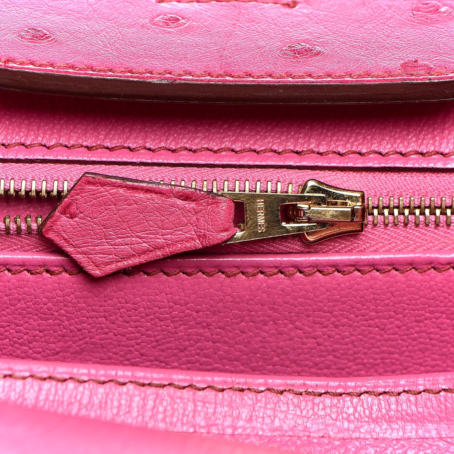 Ostrich Birkin 35 Fuchsia
